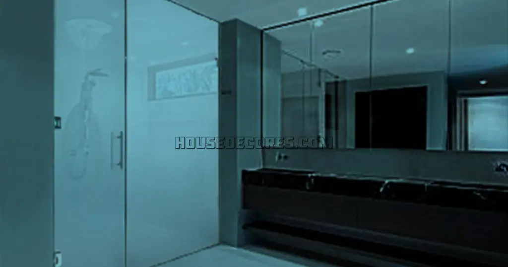 Floor to ceiling glass shower