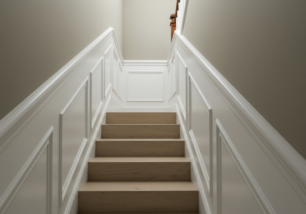 Wainscoting for Small Stair Spaces