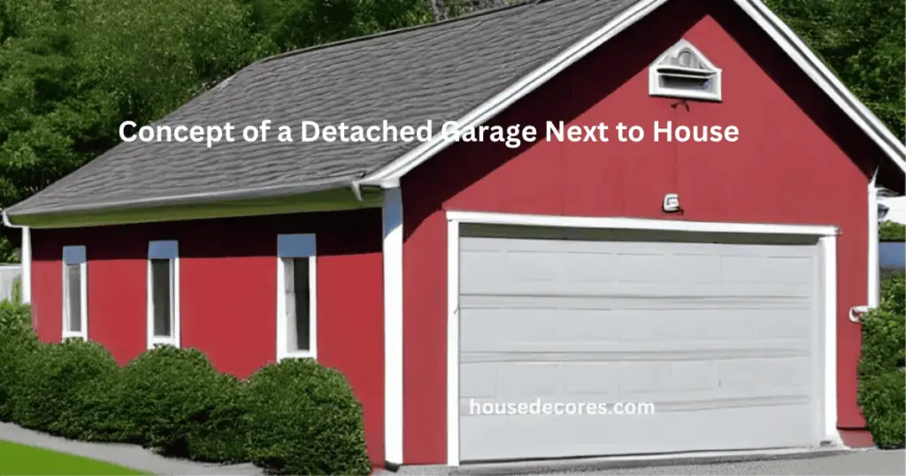 Concept of a Detached Garage Next to House