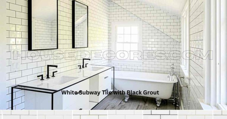 White Subway Tile with Black Grout