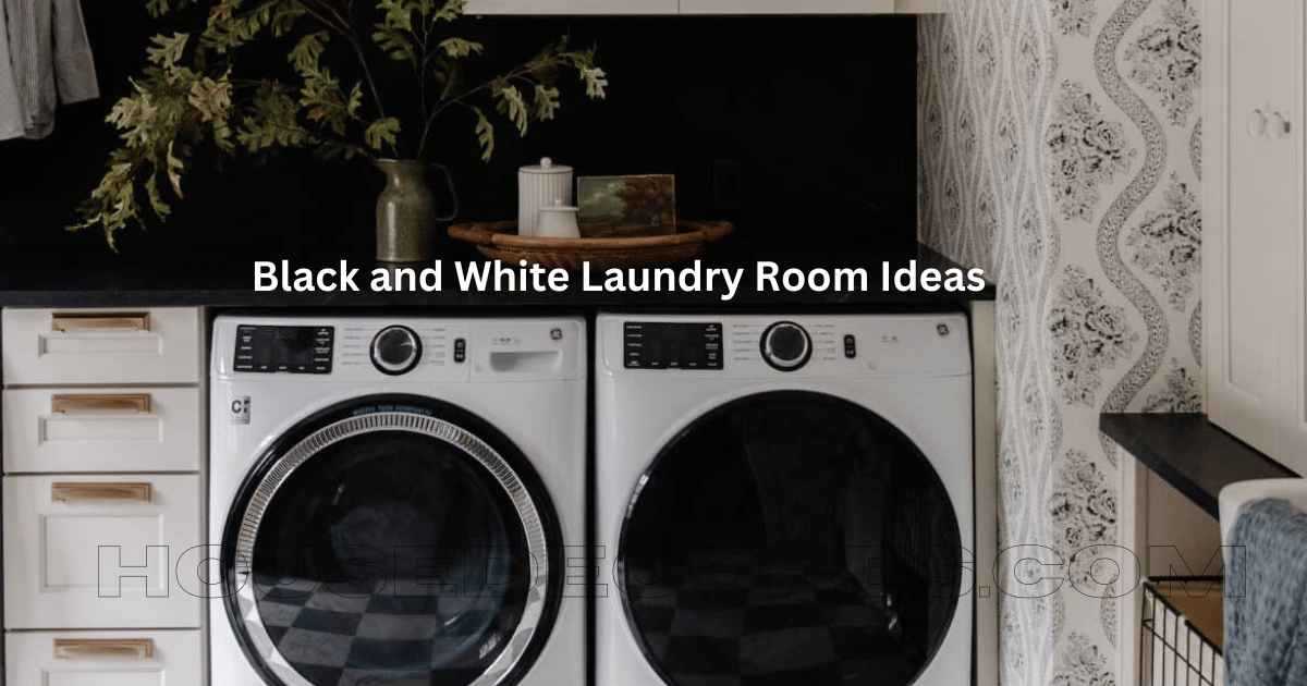 black and white laundry room ideas