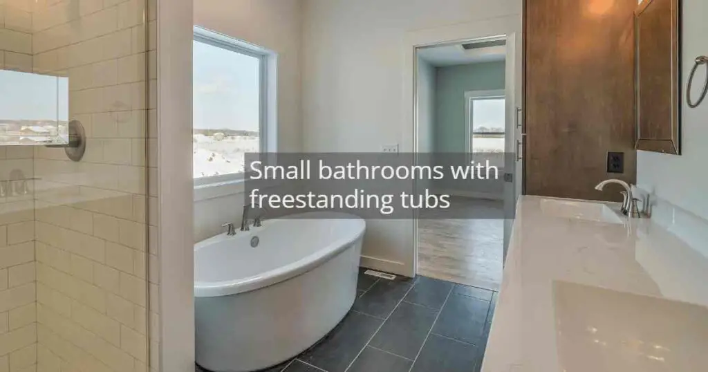 Small bathrooms with freestanding tubs