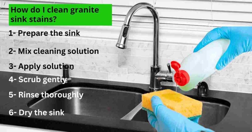 How do I granite sink stains?