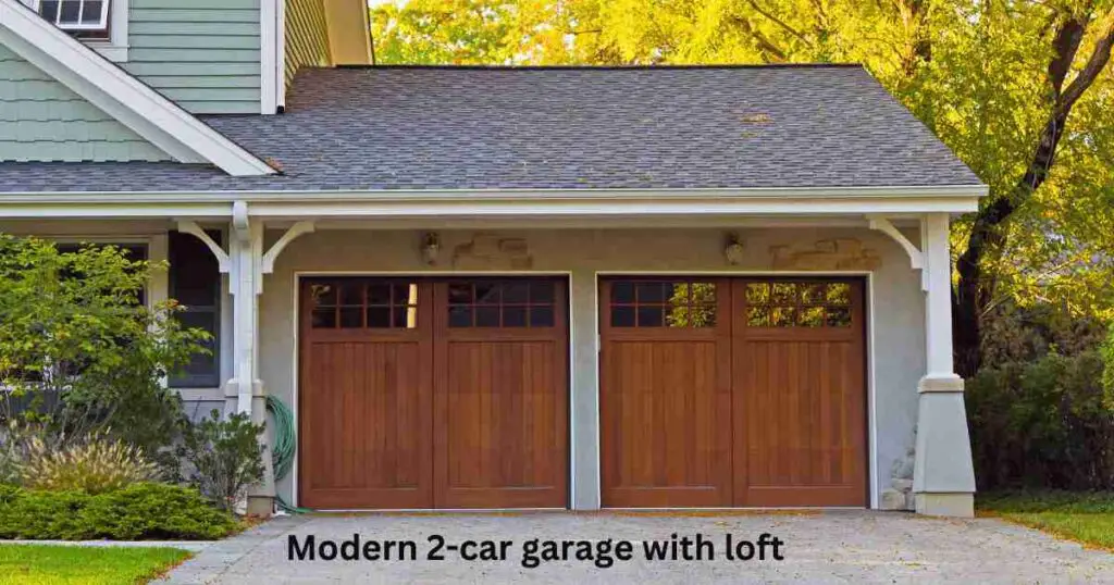 Modern 2-car garage with loft