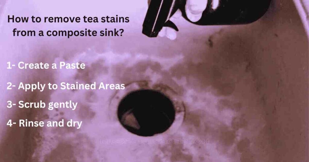 How to remove tea stains from a composite sink?