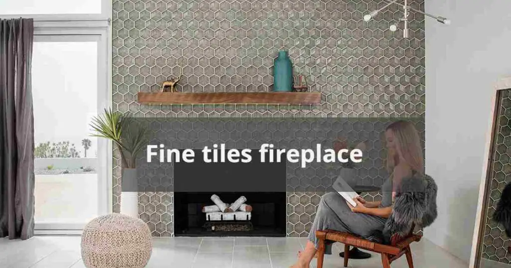 Fine tiles with fireplace in living room