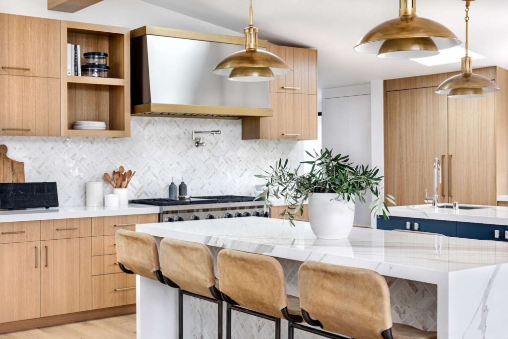 Scandinavian-inspired kitchen with light wood accents