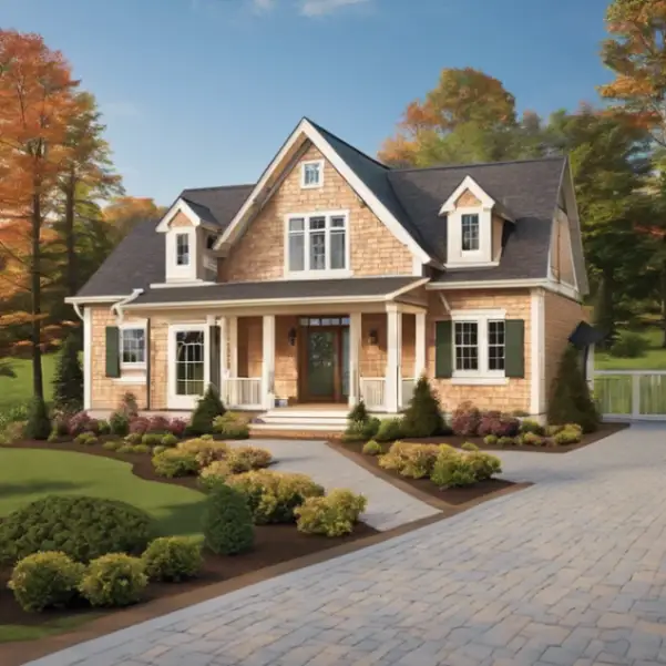 Vinyl siding in the shingle style