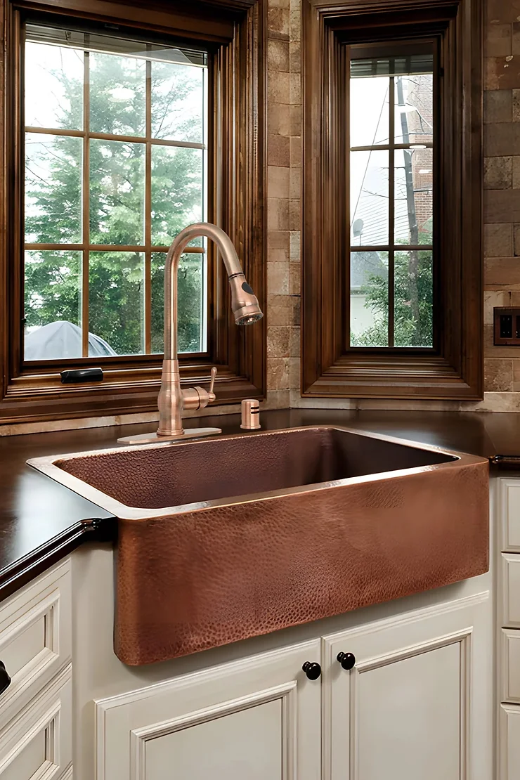 Copper kitchen sink