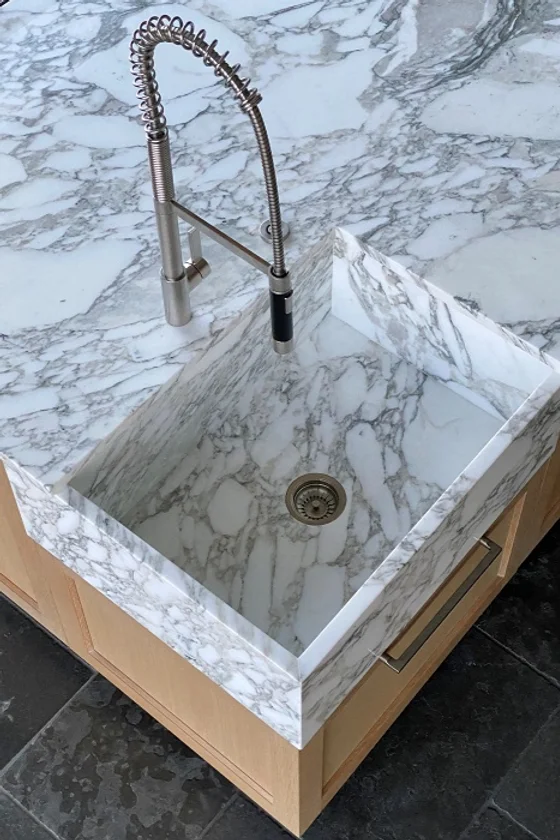 Natural stone of sink