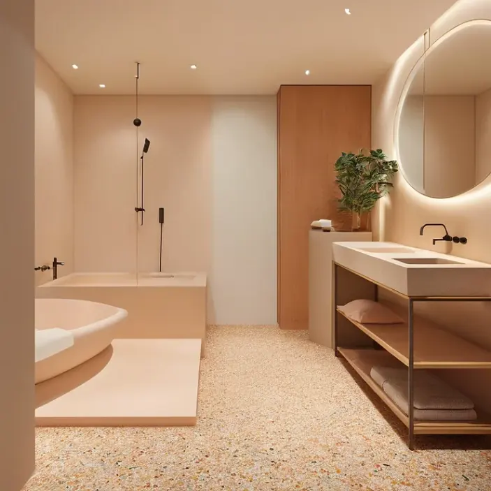 Terrazzo Bathroom Floor Tiles