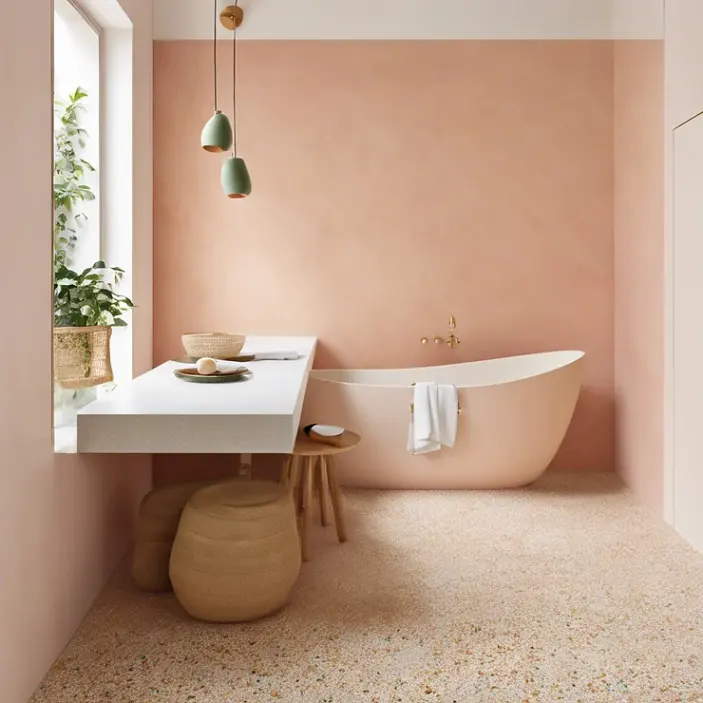 Terrazzo bathroom tiles