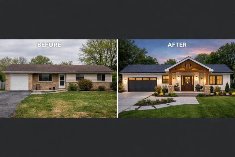 Before and After 1960s Ranch House Exterior Remodel: A Stunning Transformation