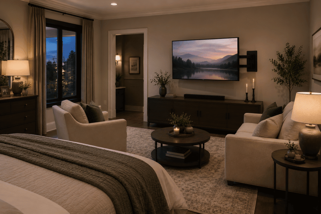 TV and Media Setup for a Lounge