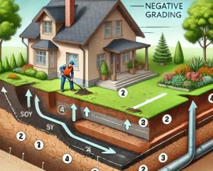 How to fix negative grading around house?