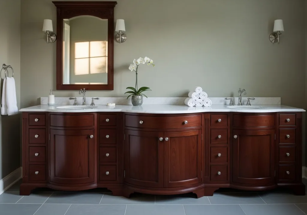 The charm of a bow front vanity: redefining elegance