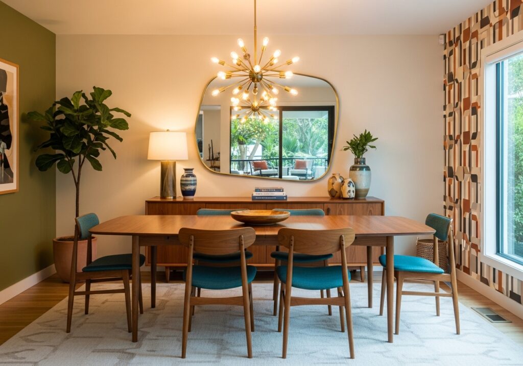 Dinning table with the mirror