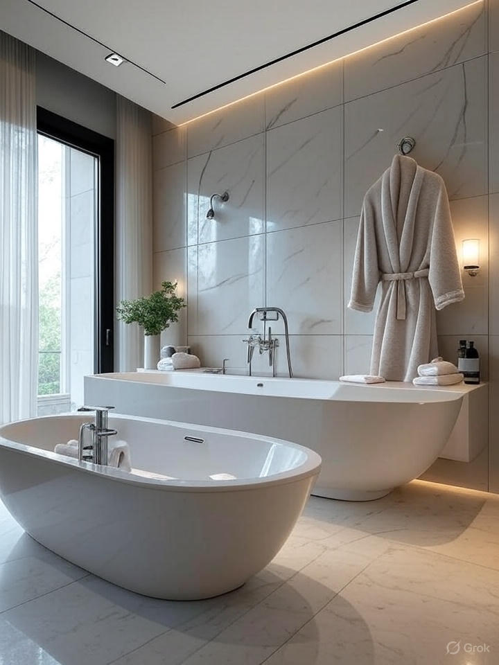 Ultra Modern Luxury Bathroom Design in aesthetic look