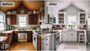 Small Cape Cod kitchen remodel before and after