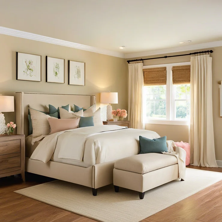 the right seating area in master bedroom