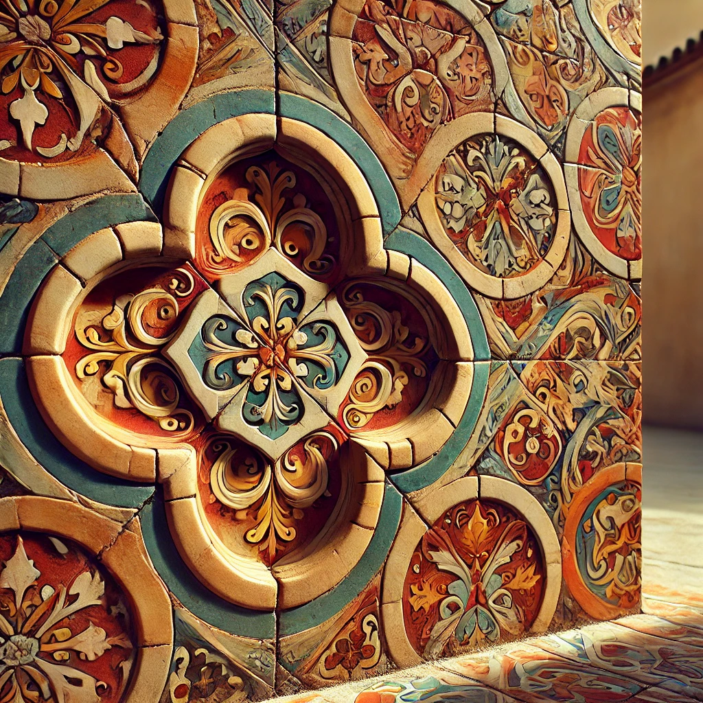 Clavas Parsitie in Spanish Tile Design