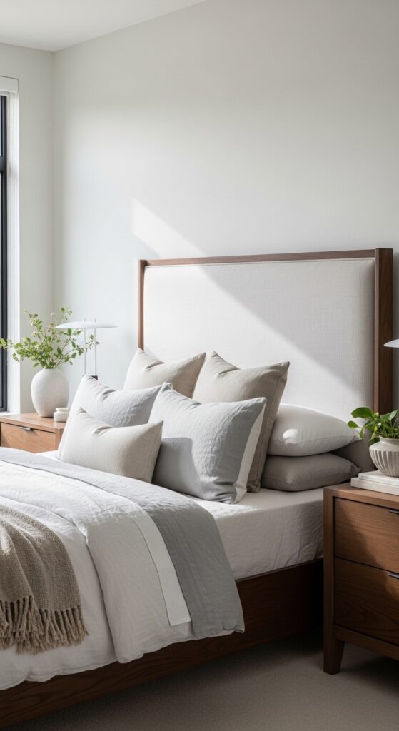 Light Neutral Walls to Balance Dark Wood