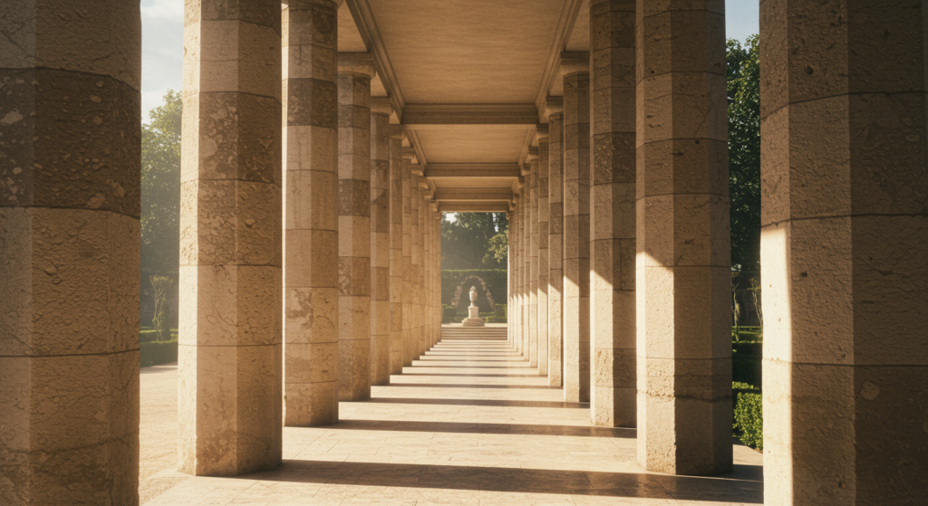 Stone-Covered Columns for Architectural Grandeur