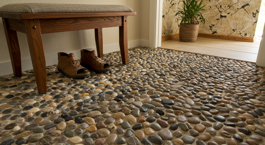Pebble Mosaic or River Rock Floor Insets