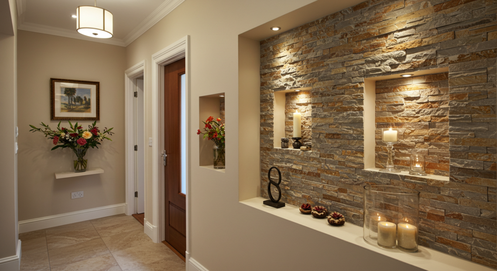 Wall Niches with Stone Backdrops