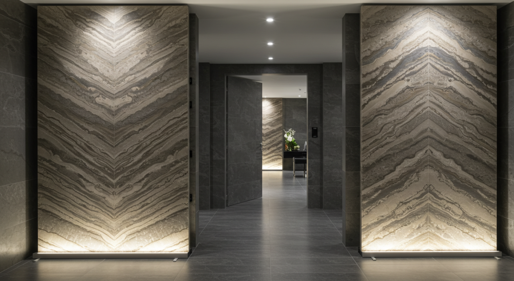 Vertical Stone Slabs as Art Pieces