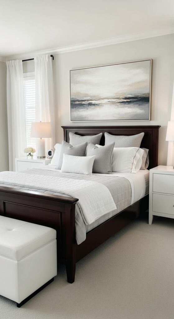  Dark Wood with White Furniture Accents