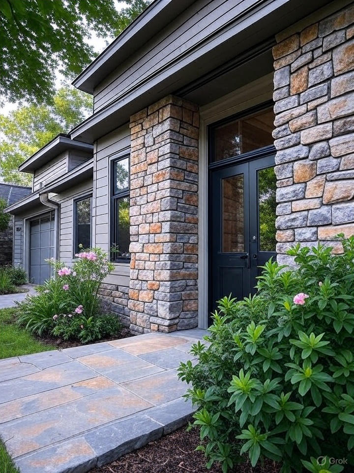 Stone Accents to Entry Ways Ideas for House