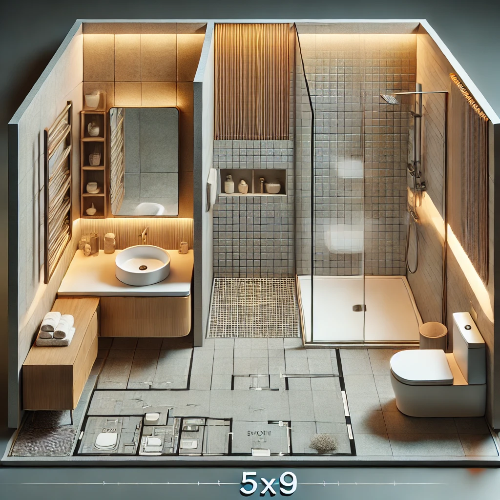 5x9 Bathroom Layout With Shower