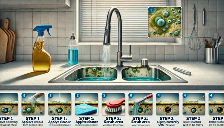 How to Remove Mold Sling from Kitchen Sink