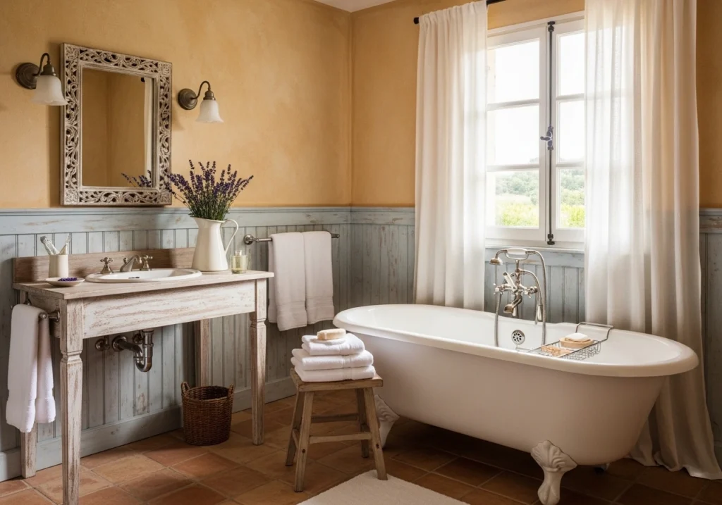 Provence-Inspired Bathrooms