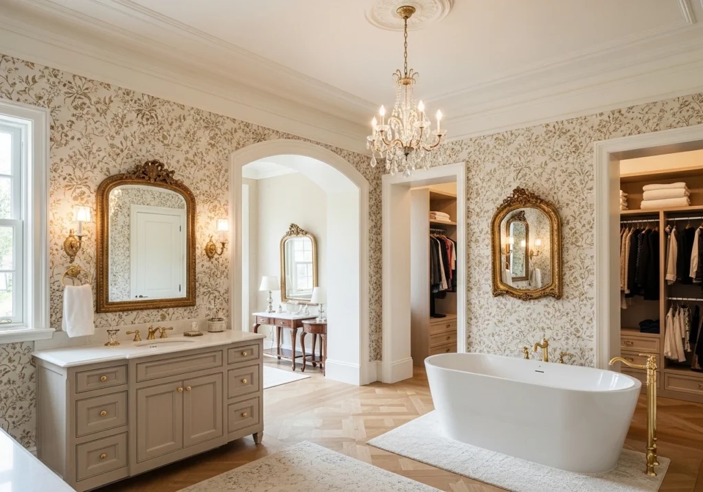 Walk-In Closet with French Flair