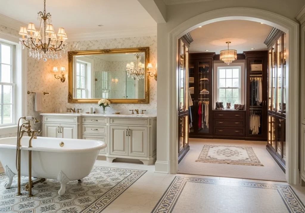 French-Inspired Walk-Through Closets