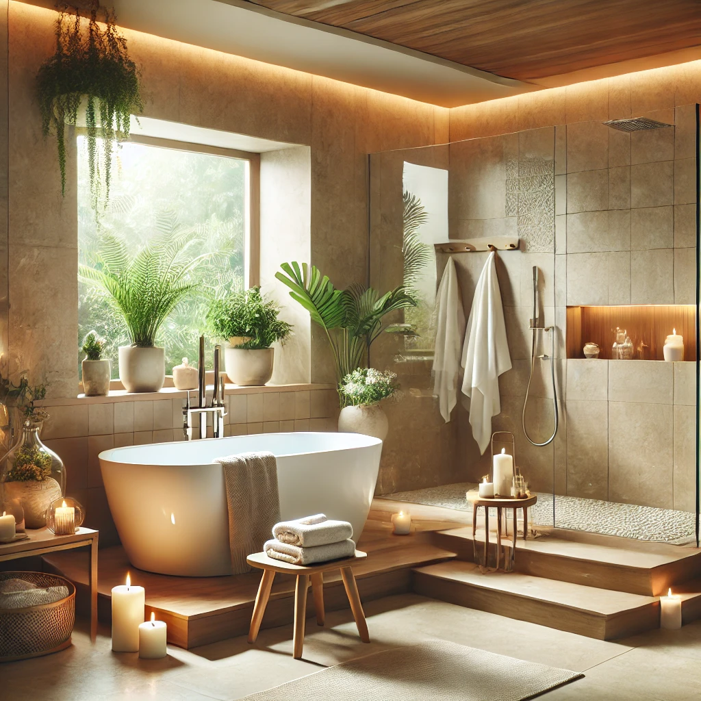 Spa-Like Features in the bathroom