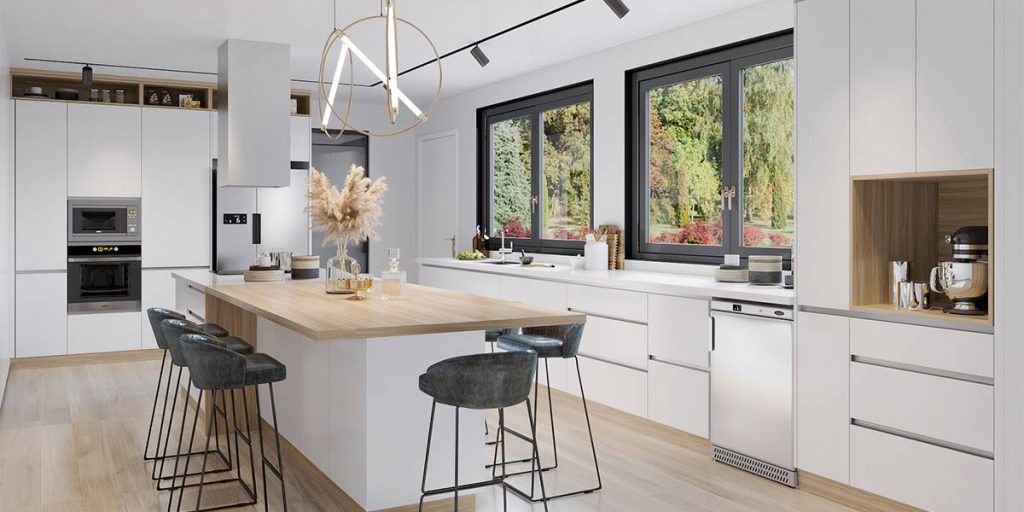 Kitchen Island Colors With White Cabinets