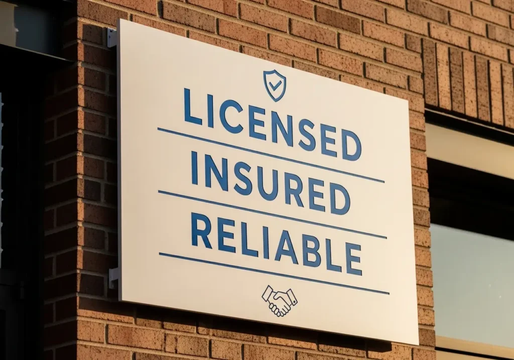 Licensed, Insured, and Reliable