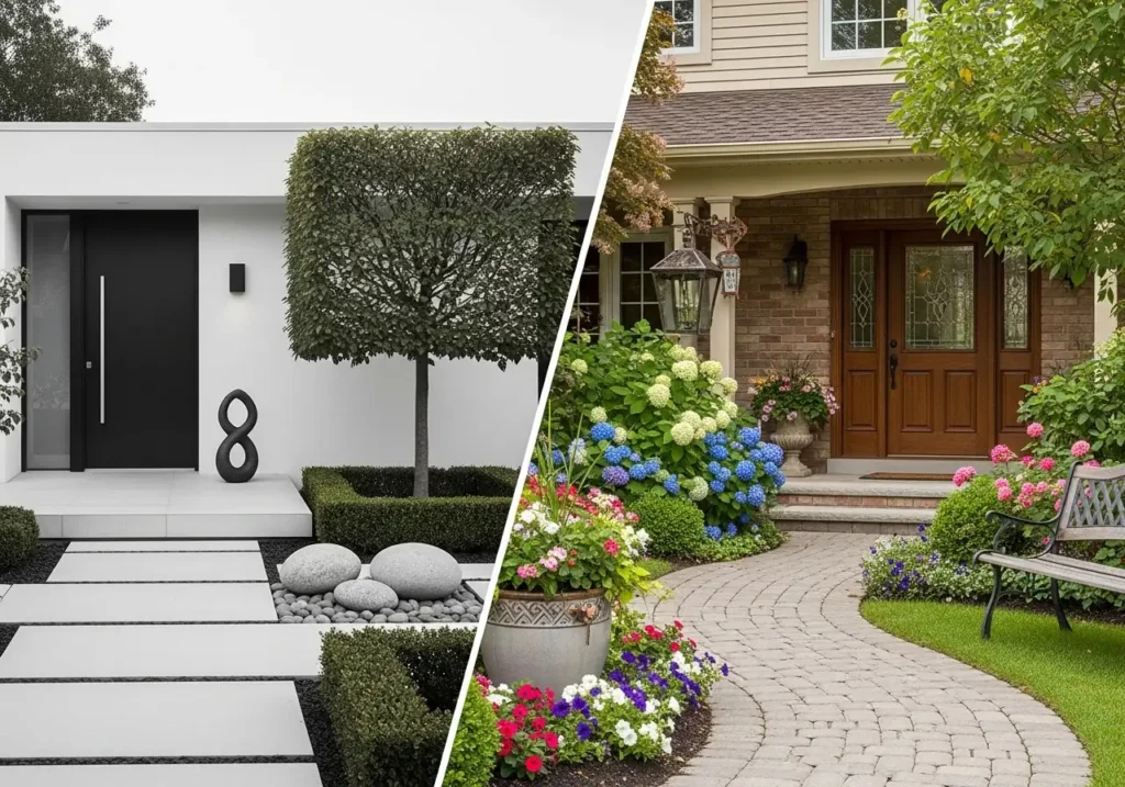 Clean Lines and Minimalist Front Entrance