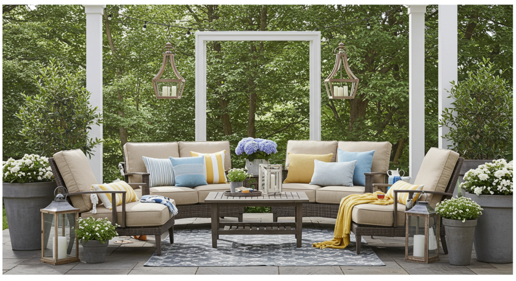Symmetry to Create a Balanced Look  of Patio