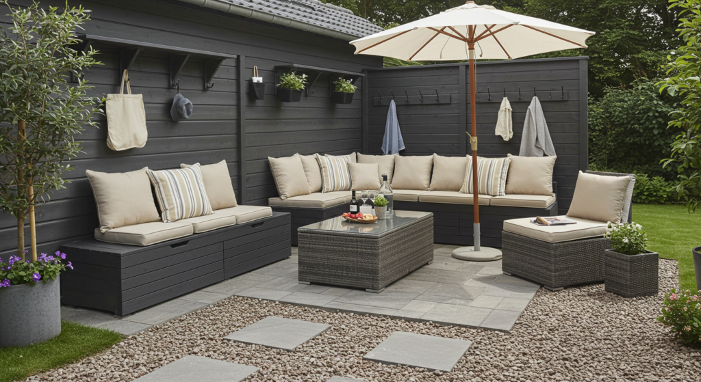 A patio designed with the Low-Maintenance Materials