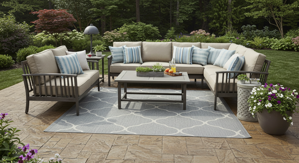 outdoor tile flooring of patio