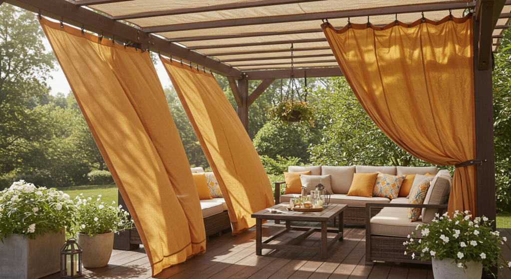 Hang Drapes for Privacy and Style of Patio