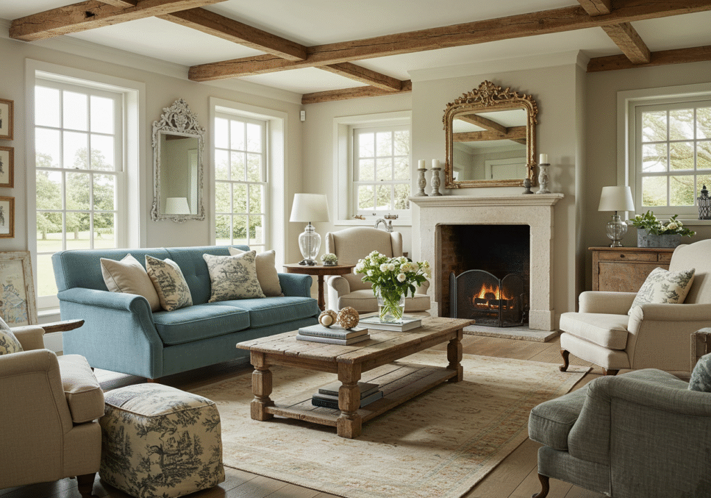 Modern French Country Living Room