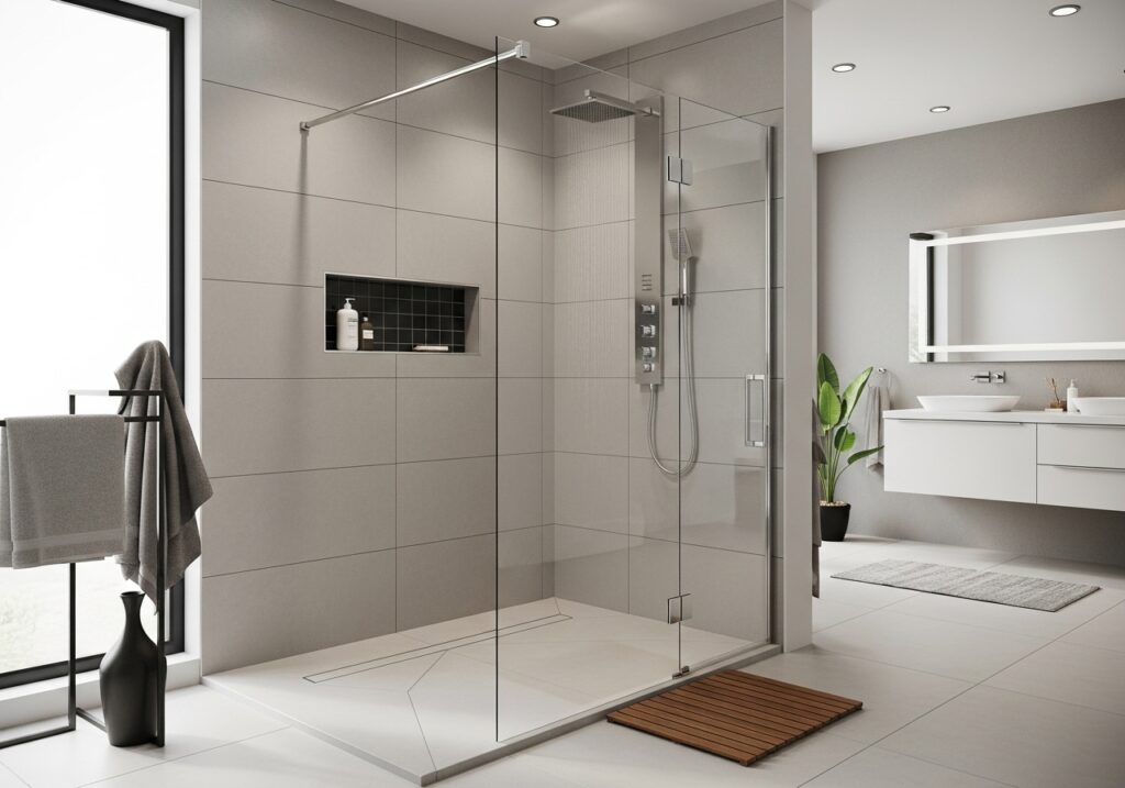 Glass Door Walk-In Shower