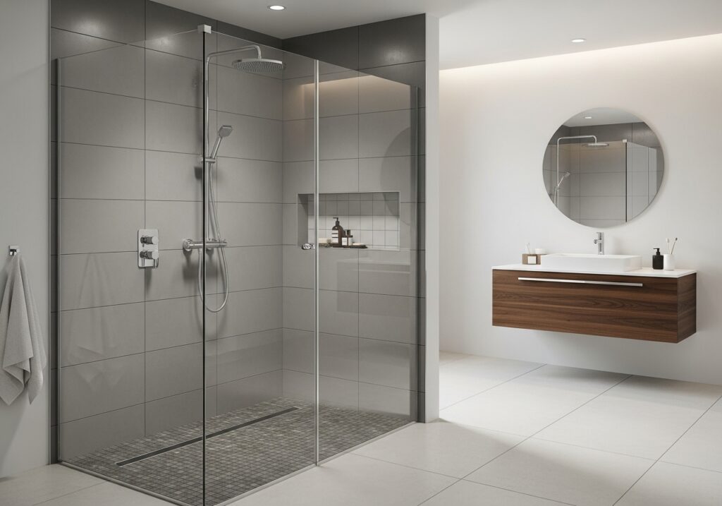 Frameless Glass Corner Enclosure