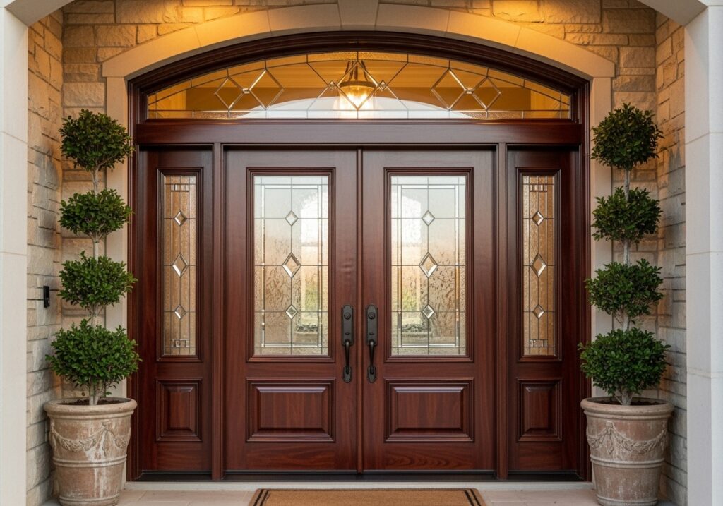 Transom Double Doors