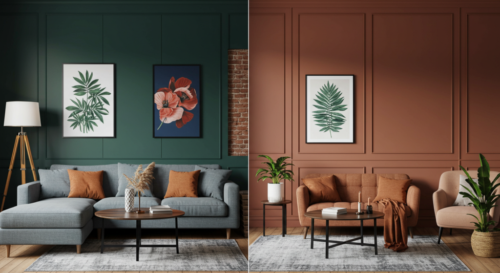 Olivia and mustard Accent Walls

